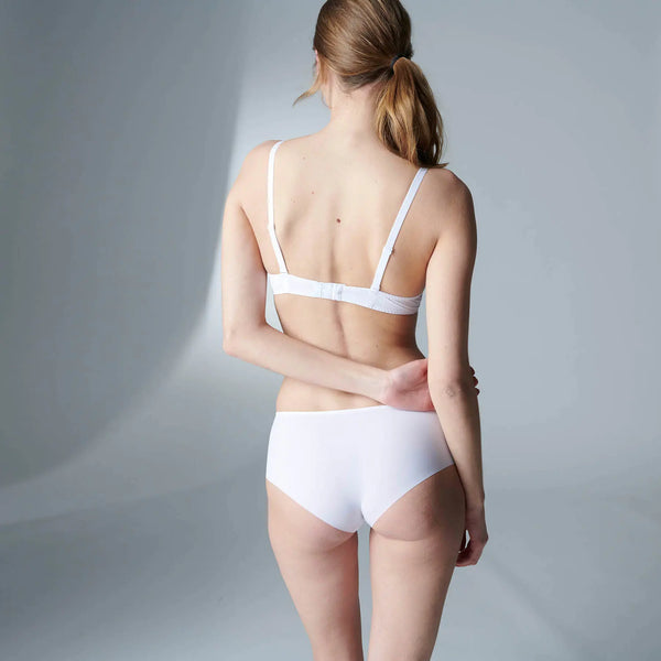 Saga Push Up Plunge Bra In White - Romantiques