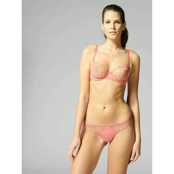 Reflet Sheer Demi Bra in Papaya - Romantiques